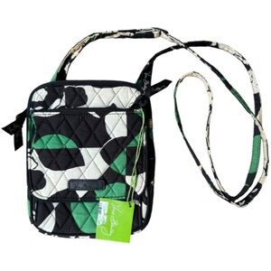 NWT Vera Bradley Imperial Rose Green and Black Crossbody Bag